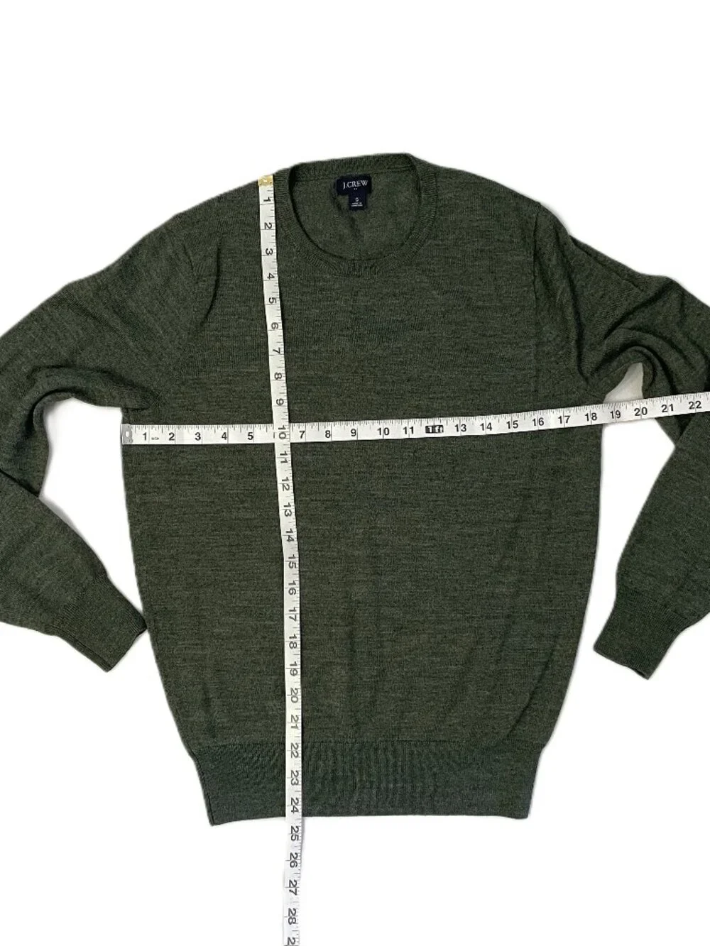 J.Crew Sweater Mens Small Wool Blend Pullover Green Lightweight Breathable AP638
